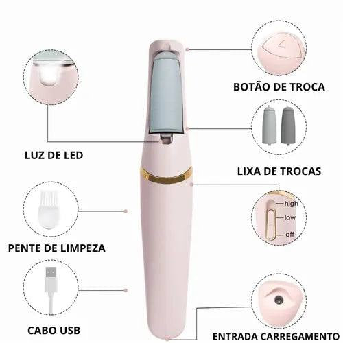 Lixa Elétrica para Pés Soft Skin